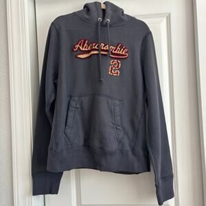 VTG Abercrombie & Fitch Hoodie L Retro Sweatshirt Heavyweight Distressed